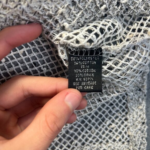 1X Gypsy Boho Hippie Open Front Open Weave Jacket from Mirror Image Women's - Picture 10 of 11